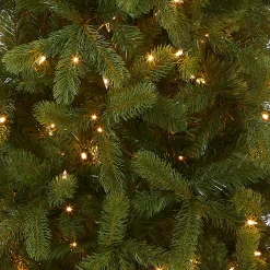 Outlet 9 ft. Pre-Lit Downswept Douglas Fir Pencil Slim Tree with Clear Lights Pencil Slim|Pre-Lit