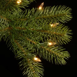 Outlet 9 ft. Pre-Lit Downswept Douglas Fir Pencil Slim Tree with Clear Lights Pencil Slim|Pre-Lit