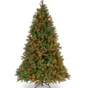 Sale 6.5 ft. Pre-Lit Downswept Douglas Fir Tree with Multicolor Lights Full|Pre-Lit
