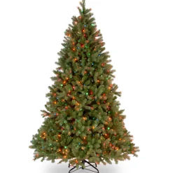 Sale 6.5 ft. Pre-Lit Downswept Douglas Fir Tree with Multicolor Lights Full|Pre-Lit