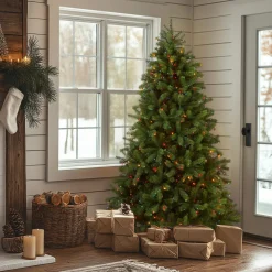 Sale 6.5 ft. Pre-Lit Downswept Douglas Fir Tree with Multicolor Lights Full|Pre-Lit