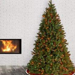 Sale 6.5 ft. Pre-Lit Downswept Douglas Fir Tree with Multicolor Lights Full|Pre-Lit