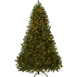 Clearance 7.5 ft. Pre-Lit Downswept Douglas Fir Tree with 750 Dual Color LED Lights Full|Pre-Lit