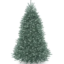 Hot 7 ft. Pre-Lit Dunhill Blue Fir Tree with Clear Lights Full|Pre-Lit