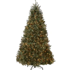 Online 7.5 ft. Pre-Lit Dunhill Fir Blue Tree with Clear Lights Full|Pre-Lit
