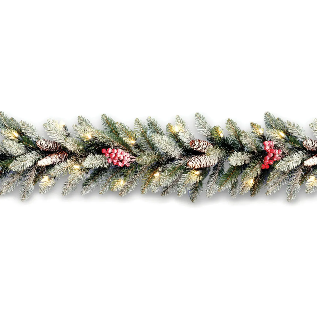 Outlet 9 ft. Pre-Lit Dunhill Fir Garland with Clear Lights Pre-Lit Christmas Garlands|7-10 Feet Christmas Garlands
