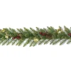 Clearance 9 ft. Pre-Lit Dunhill Fir Glittery Gold Garland with LED Lights Pre-Lit Christmas Garlands|7-10 Feet Christmas Garlands