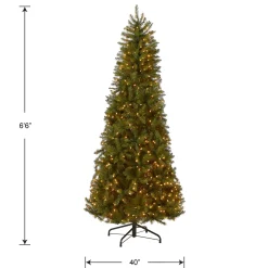 Hot 6.5 ft. Pre-Lit Dunhill Fir Slim Tree with Clear Lights Slim|Pre-Lit