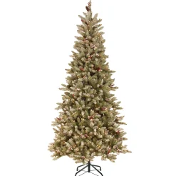 Outlet 7.5 ft. Pre-Lit Dunhill Fir Slim Tree with Clear Lights Slim|7 To 7.5 Feet