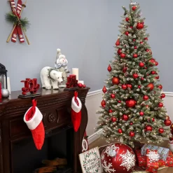 Outlet 7.5 ft. Pre-Lit Dunhill Fir Slim Tree with Clear Lights Slim|7 To 7.5 Feet