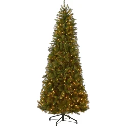 Outlet 7.5 ft. Pre-Lit Dunhill Fir Slim Tree with Clear Lights Slim|Pre-Lit