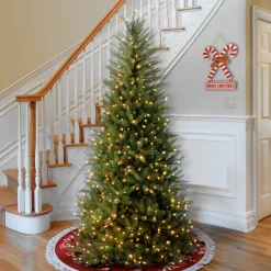 Outlet 7.5 ft. Pre-Lit Dunhill Fir Slim Tree with Clear Lights Slim|Pre-Lit
