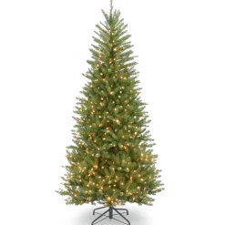 Outlet 7.5 ft. Pre-Lit Dunhill Fir Slim Tree with Clear Lights Slim|Pre-Lit