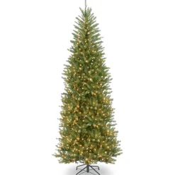 Hot 9 ft. Pre-Lit Dunhill Fir Slim Tree with Clear Lights Slim|Pre-Lit