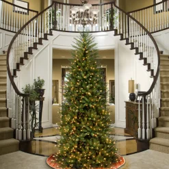 Hot 9 ft. Pre-Lit Dunhill Fir Slim Tree with Clear Lights Slim|Pre-Lit