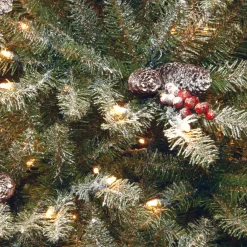 Outlet 6.5 ft. Pre-Lit Dunhill Fir Snowy Tree with Clear Lights Full|Pre-Lit