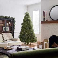 Online 7.5 ft. Pre-Lit Dunhill Fir Tree with PowerConnect Dual Color LED Lights Full|Pre-Lit