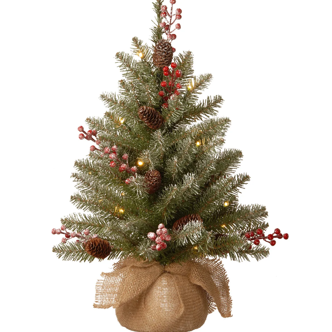 Discount 2 ft. Pre-Lit Dunhill Fir Tree with LED Lights Tabletop|Pre-Lit
