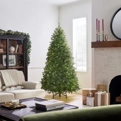 Discount 7 ft. Pre-Lit Dunhill Fir Tree with PowerConnect Dual Color LED Lights Full|Pre-Lit