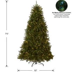 Discount 7 ft. Pre-Lit Dunhill Fir Tree with PowerConnect Dual Color LED Lights Full|Pre-Lit