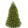 7.5 ft. Pre-Lit Dunhill Fir Tree with PowerConnect Clear Lights Full|Pre-Lit
