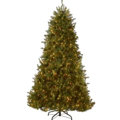 7.5 ft. Pre-Lit Dunhill Fir Tree with PowerConnect Clear Lights Full|Pre-Lit