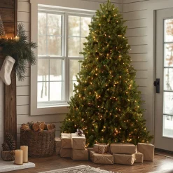 Best 7 ft. Pre-Lit Dunhill Fir Tree with Clear Lights Full|Pre-Lit