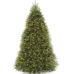 Online 9 ft. Pre-Lit Dunhill Fir Tree with PowerConnect Clear Lights Full|Pre-Lit