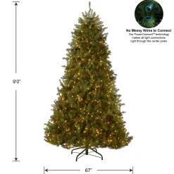 Online 9 ft. Pre-Lit Dunhill Fir Tree with PowerConnect Clear Lights Full|Pre-Lit