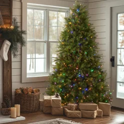 Best 7.5 ft. Pre-Lit Dunhill Fir Tree with Dual Color LED Lights Full|Pre-Lit
