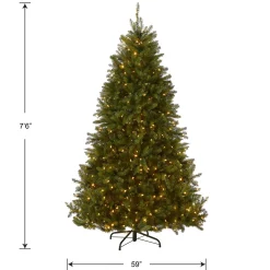 Best 7.5 ft. Pre-Lit Dunhill Fir Tree with Dual Color LED Lights Full|Pre-Lit