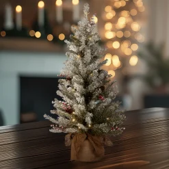 New 3 ft. Pre-Lit Dunhill Fir Tree with Warm White LED Lights Tabletop|Under 5 Feet