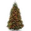 Clearance 7 ft. Pre-Lit Dunhill Fir Tree with Multicolor Lights Full|Pre-Lit