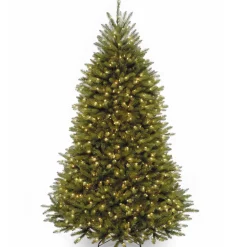 Discount 7.5 ft. Pre-Lit Dunhill Fir Tree with White Lights Pre-Lit|Full