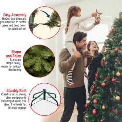 Discount 7.5 ft. Pre-Lit Dunhill Fir Tree with White Lights Pre-Lit|Full