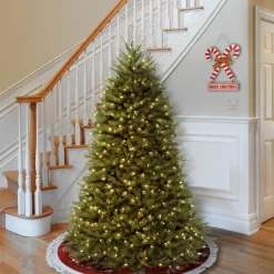 New 6 ft. Pre-Lit Dunhill Fir Tree with Clear Lights Full|Pre-Lit