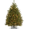 Hot 4 ft. Pre-Lit Dunhill Fir Tree with Clear Lights Full|Pre-Lit