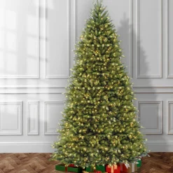 Sale 12 ft. Pre-Lit Dunhill Fir Tree with PowerConnect Dual Color LED Lights Full|10 To 11.5 Feet
