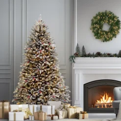 Hot 7 ft. Pre-Lit Dunhill Fir Tree with 700 Clear Lights Pre-Lit|Full