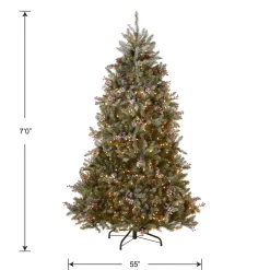 Hot 7 ft. Pre-Lit Dunhill Fir Tree with 700 Clear Lights Pre-Lit|Full