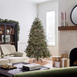Hot 7 ft. Pre-Lit Dunhill Fir Tree with 700 Clear Lights Pre-Lit|Full