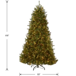 Best 6.5 ft. Pre-Lit Dunhill Fir Tree with Clear Lights Full|Pre-Lit