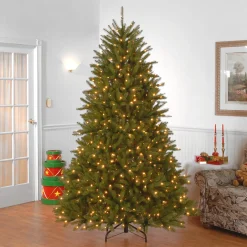 Best 6.5 ft. Pre-Lit Dunhill Fir Tree with Clear Lights Full|Pre-Lit