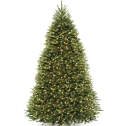 Hot 9 ft. Pre-Lit Dunhill Fir Tree with Clear Lights Full|Pre-Lit