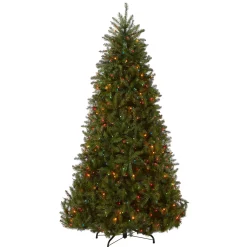 Clearance 6.5 ft. Pre-Lit Dunhill Fir Tree with Multicolor Lights Pre-Lit|6 To 6.5 Feet