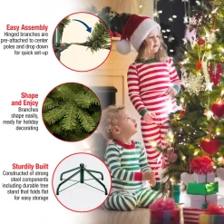 Clearance 12 ft. Pre-Lit Dunhill Fir Tree with Clear Lights Full|Pre-Lit