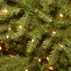 Clearance 12 ft. Pre-Lit Dunhill Fir Tree with Clear Lights Full|Pre-Lit