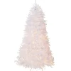 Sale 9 ft. Pre-Lit Dunhill Fir White Tree with Clear Lights Pre-Lit|Full