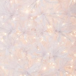 Hot 7 ft. Pre-Lit Dunhill Fir White Tree with Clear Lights Full|Pre-Lit