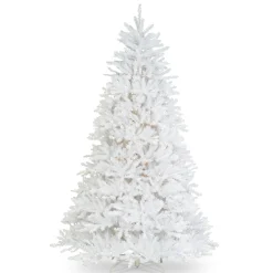 Hot 7 ft. Pre-Lit Dunhill Fir White Tree with Clear Lights Full|Pre-Lit